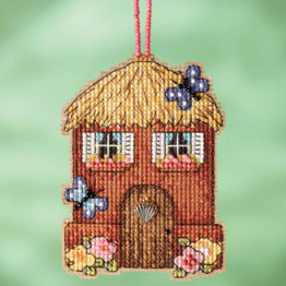 Straw House cross stitch/beading kit