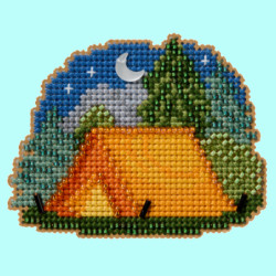 Tent cross stitch/beading kit