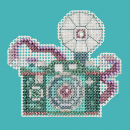 Vintage Camera cross stitch/beading kit