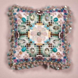Blue Heart Flower Pincushion Blue Heart Flower Pincushion
