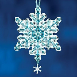 Aqua Crystal cross stitch/beading kit