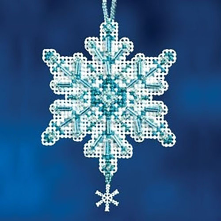Aqua Crystal cross stitch/beading kit