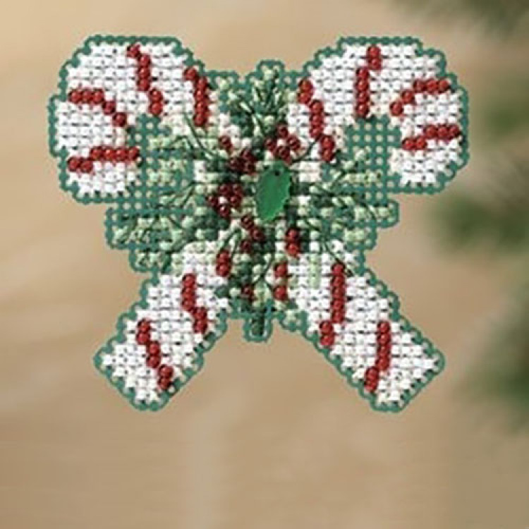 Candy Canes cross stitch/beading kit