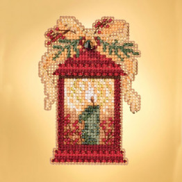 Christmas Lantern cross stitch/beading kit