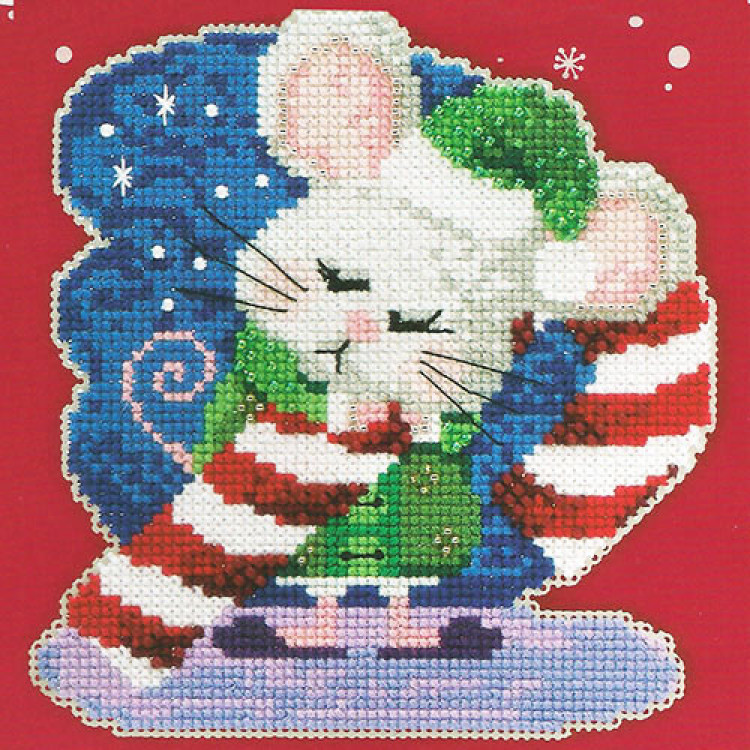 Cindy Cane cross stitch/beading kit