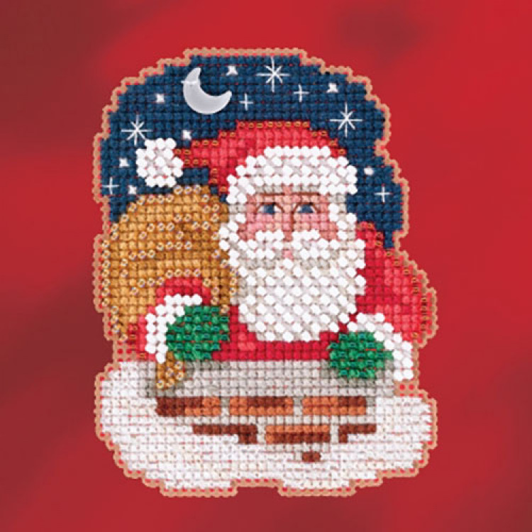 Down the Chimney cross stitch/beading kit