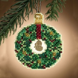 Emerald Wreath cross stitch/beading kit