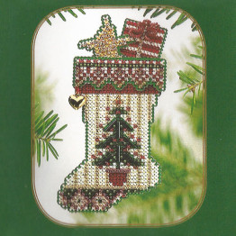 Evergreen Stocking cross stitch/beading kit