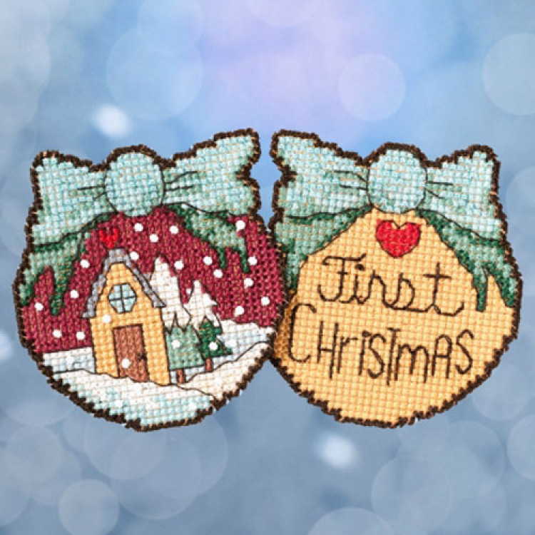 First Christmas Ornaments cross stitch/beading kit