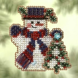 Frosty Fir cross stitch/beading kit