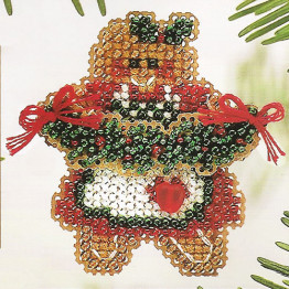 Ginger Cookie cross stitch/beading kit