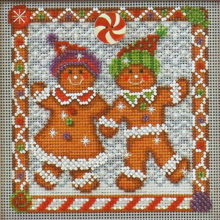 Ginger Friends cross stitch/beading kit