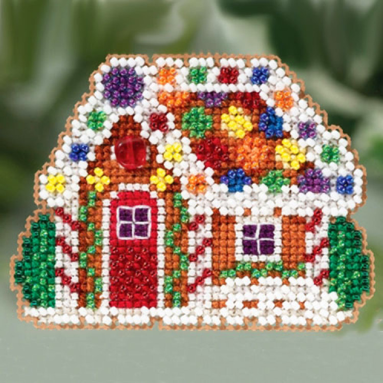Gingerbread Cottage cross stitch/beading kit