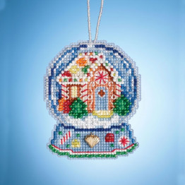 Gingerbread House Globe cross stitch/beading kit