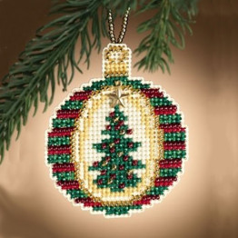 Golden Tannenbaum cross stitch/beading kit