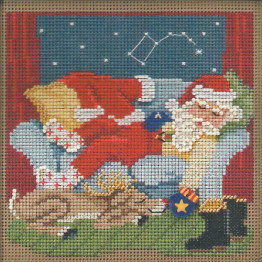 Good Night Santa cross stitch/beading kit