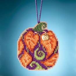 Autumn Pumpkin cross stitch/beading kit
