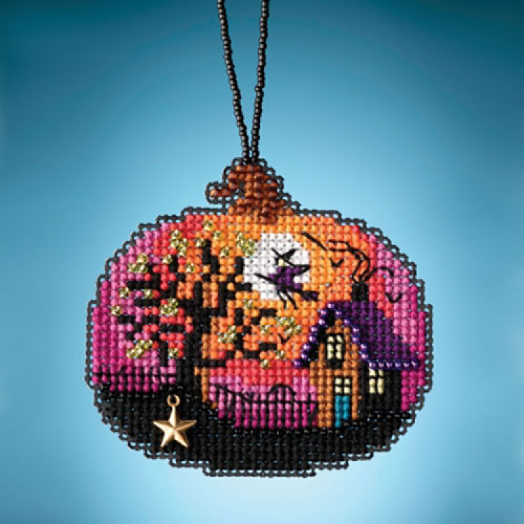 Bewitching Pumpkin cross stitch/beading kit