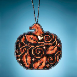 Glowing Pumpkin cross stitch/beading kit