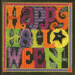 Happy Halloween cross stitch/beading kit