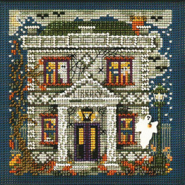 Haunted Library cross stitch/beading kit