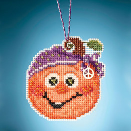 Hippie Pumpkin cross stitch/beading kit