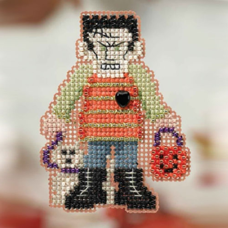 Monster Mash cross stitch/beading kit