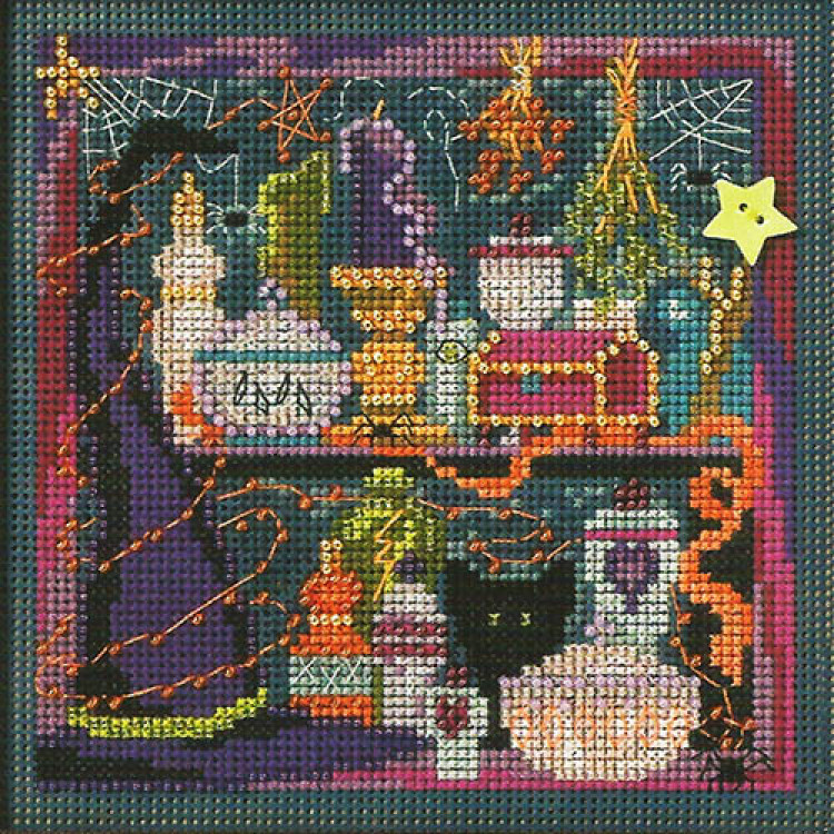 Wanda's Witchery cross stitch/beading kit