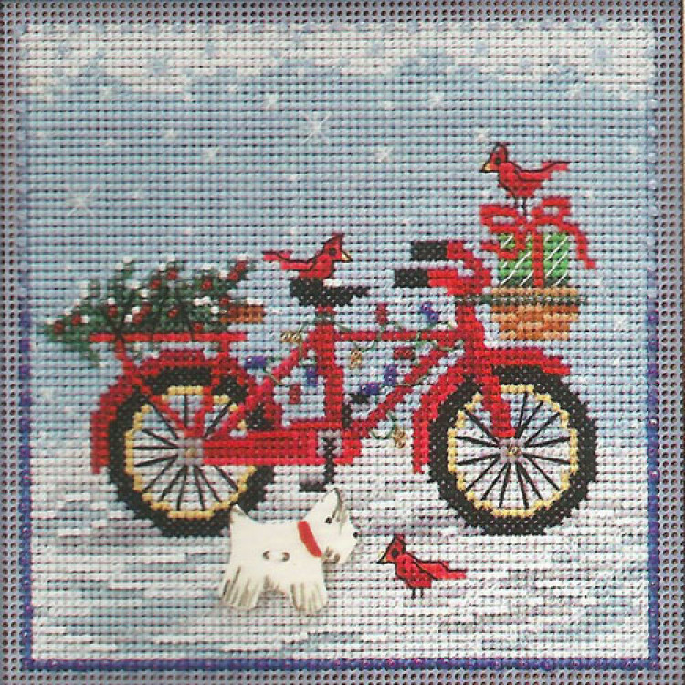 Holiday Ride cross stitch/beading kit