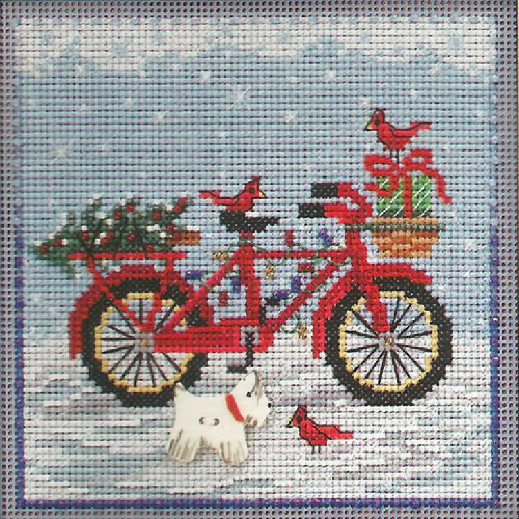 Holiday Ride cross stitch/beading kit