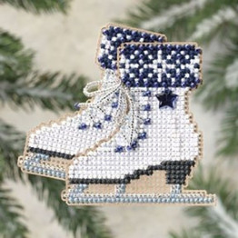 Ice Skates cross stitch/beading kit