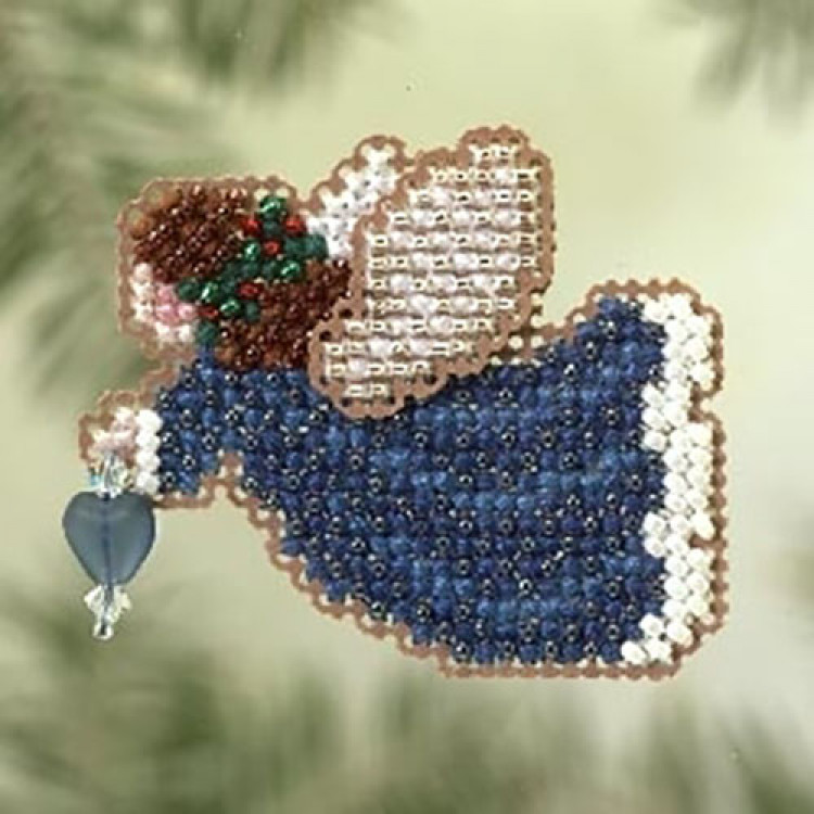 Indigo Angel cross stitch/beading kit