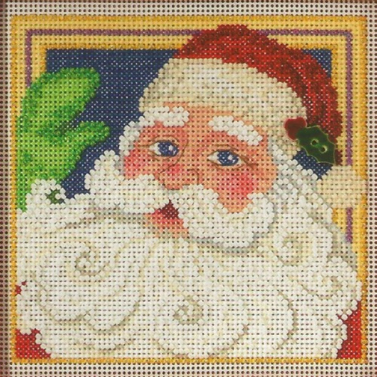 Jolly St Nick cross stitch/beading kit