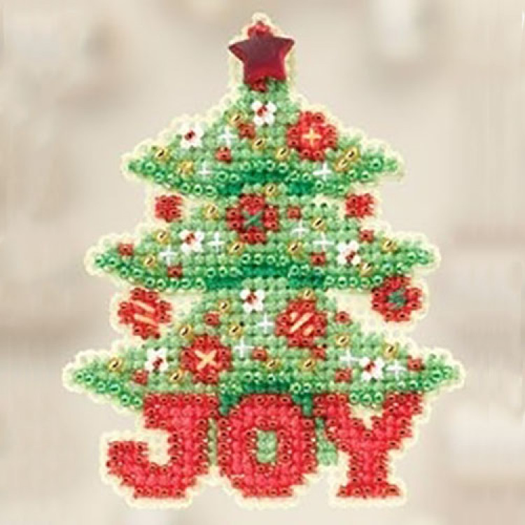 Joy Tree cross stitch/beading kit