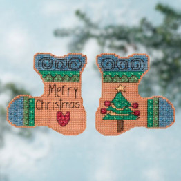 Merry Christmas Stockings cross stitch/beading kit