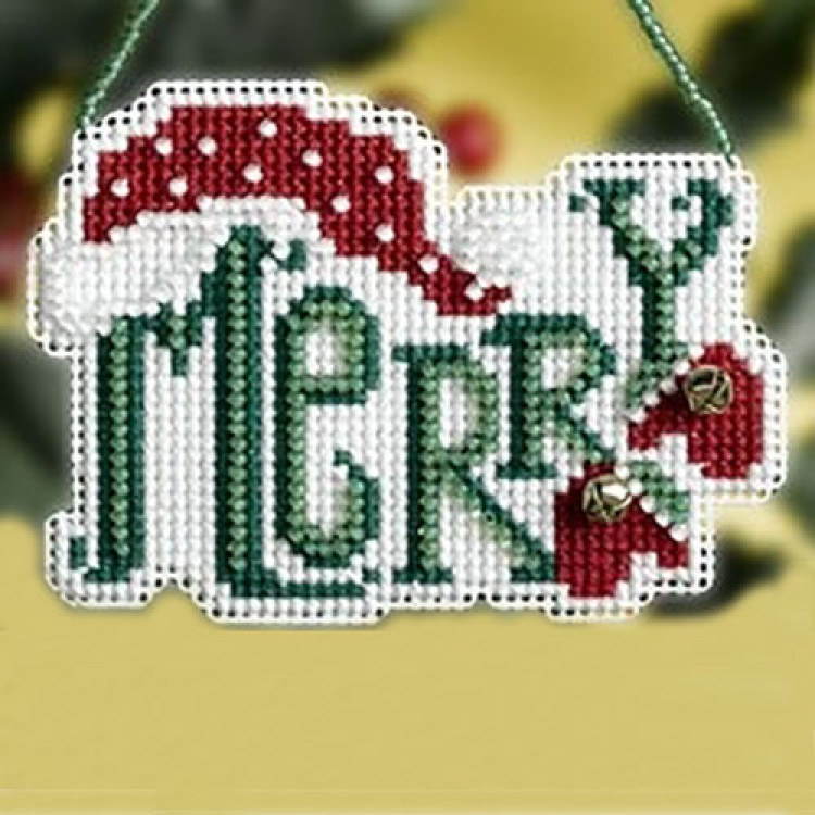 Merry cross stitch/beading kit