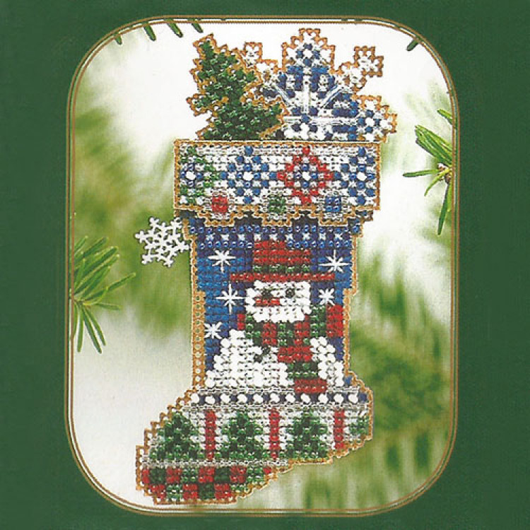 Mr Snowflake Stocking cross stitch/beading kit