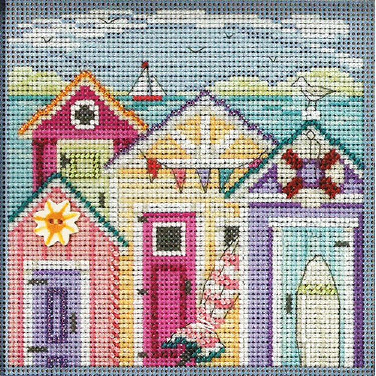 Cabana Beach cross stitch/beading kit