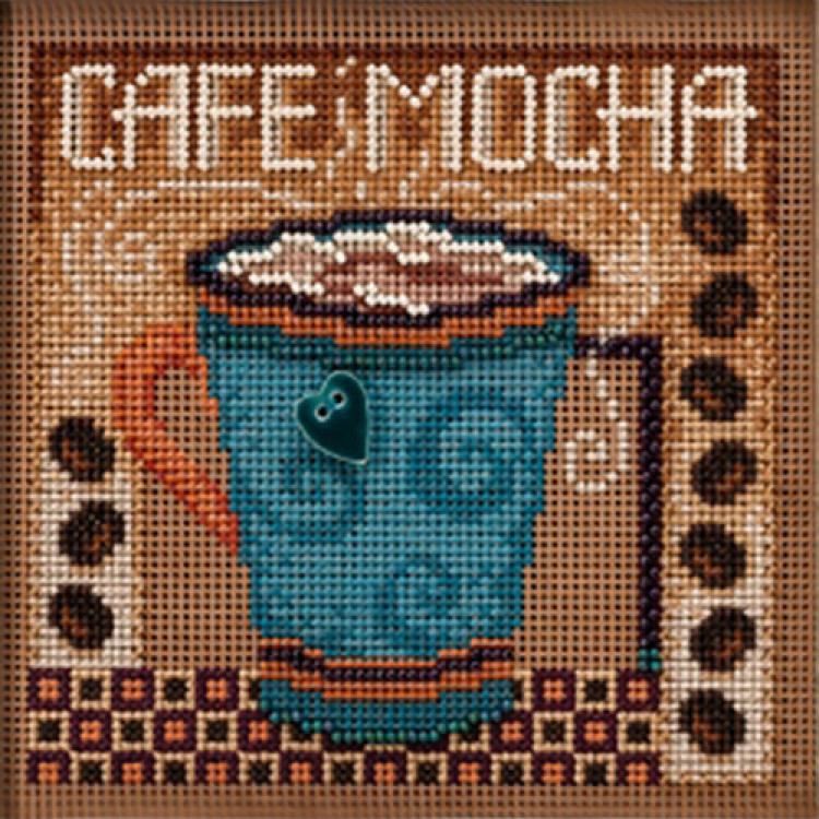 Cafe Mocha cross stitch/beading kit