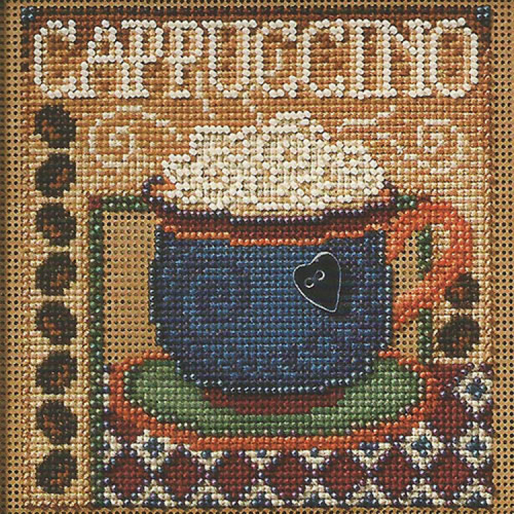 Cappuccino cross stitch/beading kit