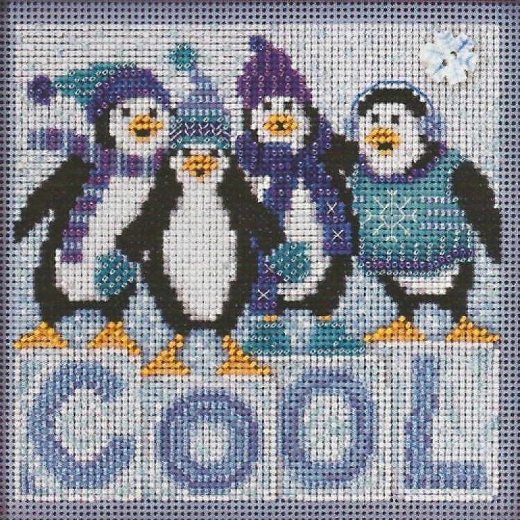 Cool Quartet cross stitch/beading kit