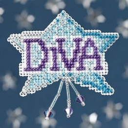 Diva cross stitch/beading kit