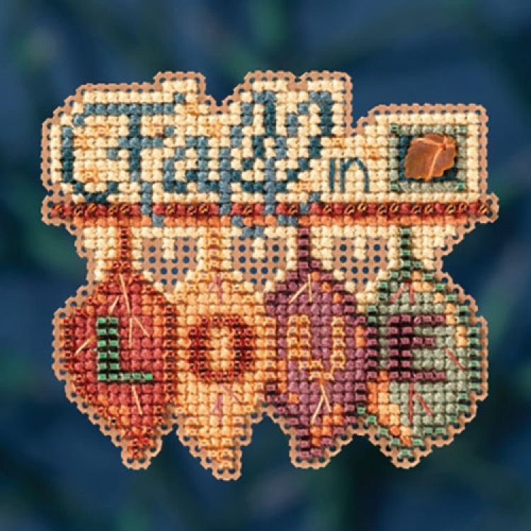 Fall in Love cross stitch/beading kit