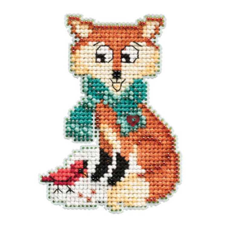 Foxy cross stitch/beading kit