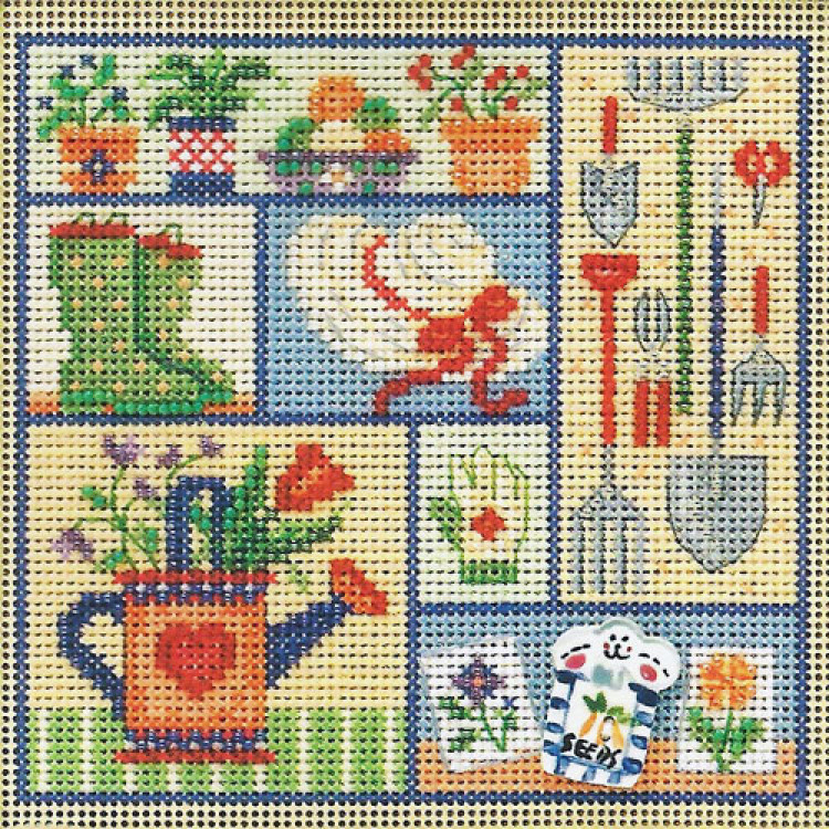 Garden Sampler cross stitch/beading kit