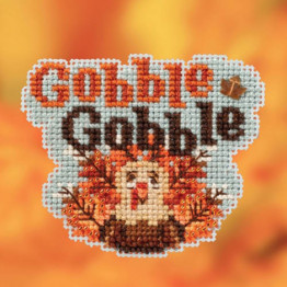 Gobble, Gobble cross stitch/beading kit