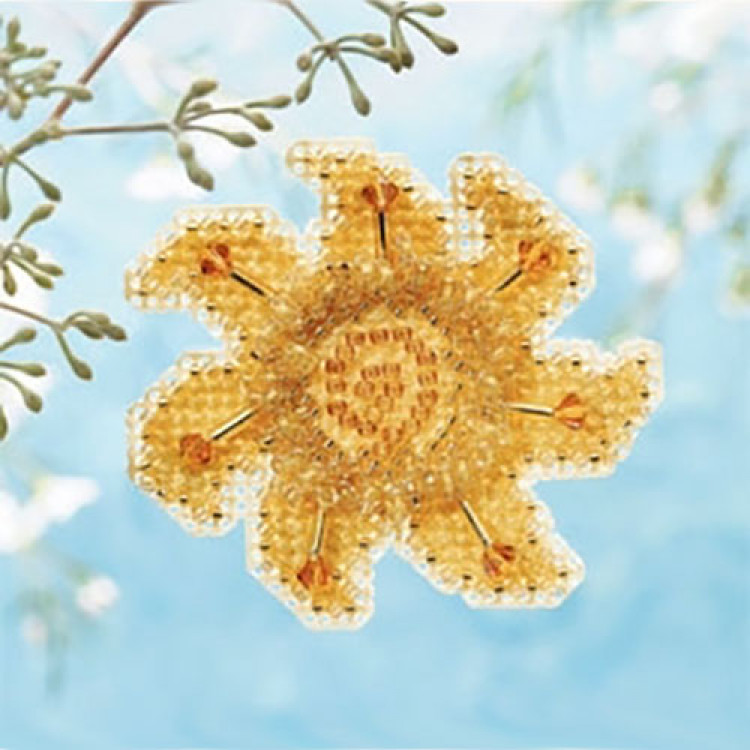 Golden Sun cross stitch/beading kit
