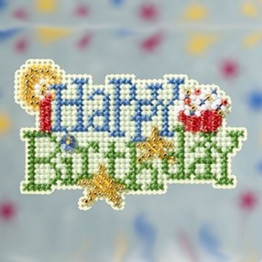 Happy Birthday cross stitch/beading kit