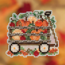 Harvest Wagon cross stitch/beading kit