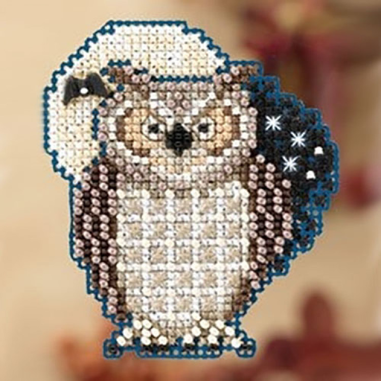 Hooty cross stitch/beading kit